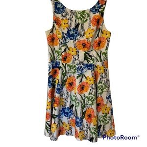 Premise Woman’s SZ 10 Dress Floral Print Lined Fit and Flare Sleeveless